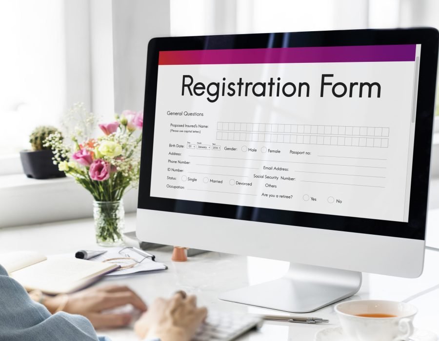Registration Application Paper Form Concept
