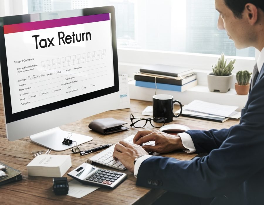 Tax Return Financial Form Concept